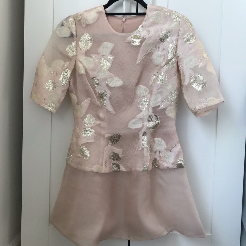 Lela Rose Top with metallic embroidery